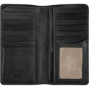 Mens Long Bifold Checkbook Cover Wallet - Multi Card Pocket Holder
